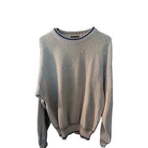 Vintage Colours by Alexander Julian Knit Sweater size Large 100% Cotton USA